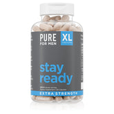 Pure for Men Stay Ready Fiber extra-strength bottle showing plant-based digestive support