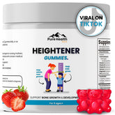 Pure Health Max Heightener Gummies bottle showing convenient growth support.