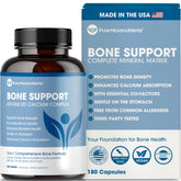 Pure Micronutrients calcium supplement bottle front promotes bone support for daily wellness