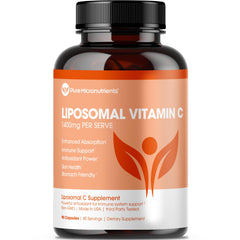 Pure Liposomal Vitamin C bottle by Pure Micronutrients on white surface for daily immune support