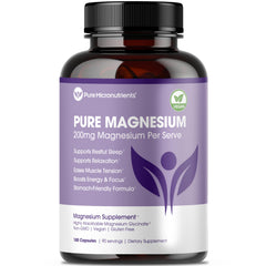 Pure Micronutrients magnesium glycinate bottle for gentle daily support.