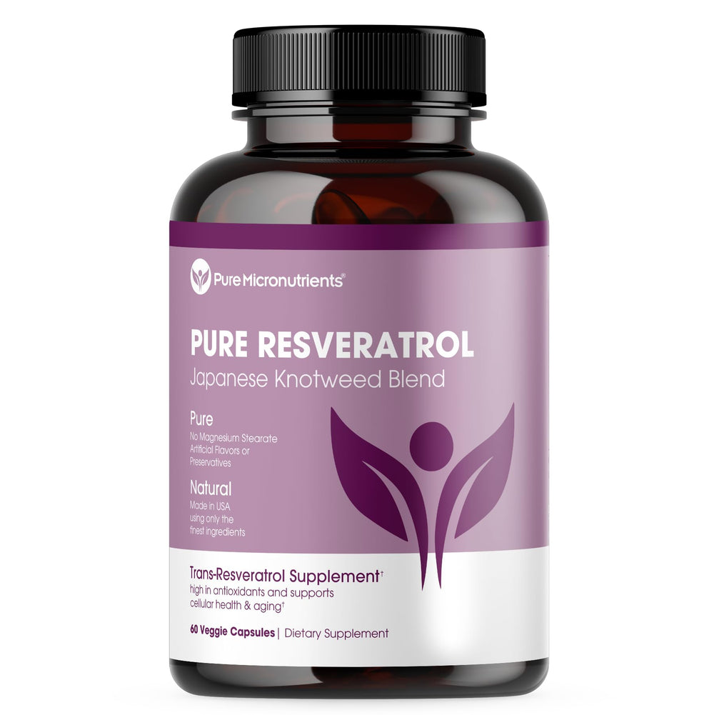 Pure Micronutrients Resveratrol capsules in bottle for daily antioxidant support