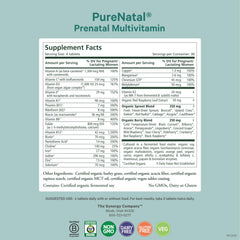 PureNatal Prenatal tablets close-up highlighting fermented vitamins and methylated folate