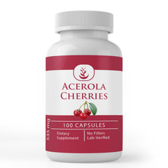 Pure Original Ingredients Acerola Cherry capsules bottle front for natural vitamin C support.