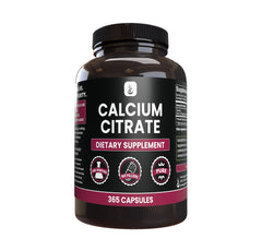 Pure Original Ingredients Calcium Citrate capsules front view, pure formula for daily calcium support