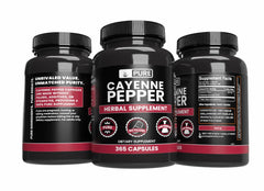 Pure Original Ingredients Cayenne Pepper Capsules with lab-verified seal for quality.