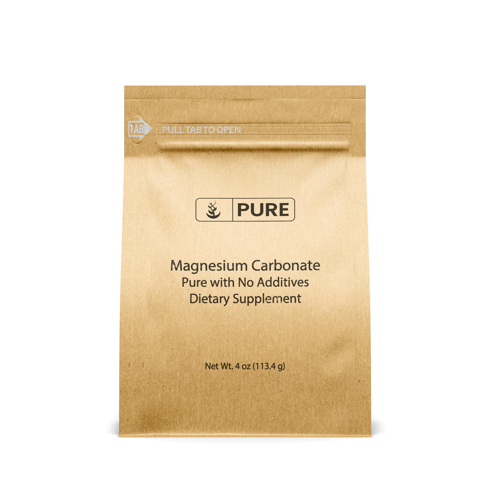 Pure Original Ingredients magnesium carbonate powder in a jar for a pure mineral source.
