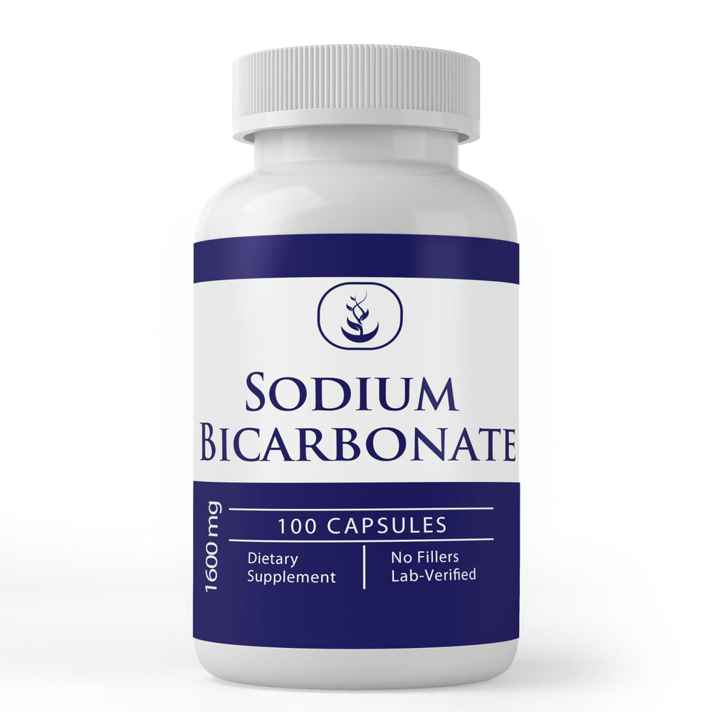 Pure Original Ingredients sodium bicarbonate capsules bottle, pure and additive-free for daily use.