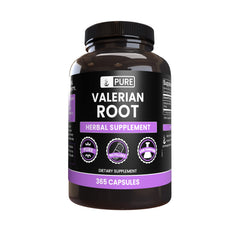 Pure Original Ingredients Valerian Root capsules bottle for easy nightly calm support.