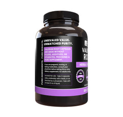 Pure Original Ingredients Valerian Root capsules packaging from Utah-USA emphasizing purity.
