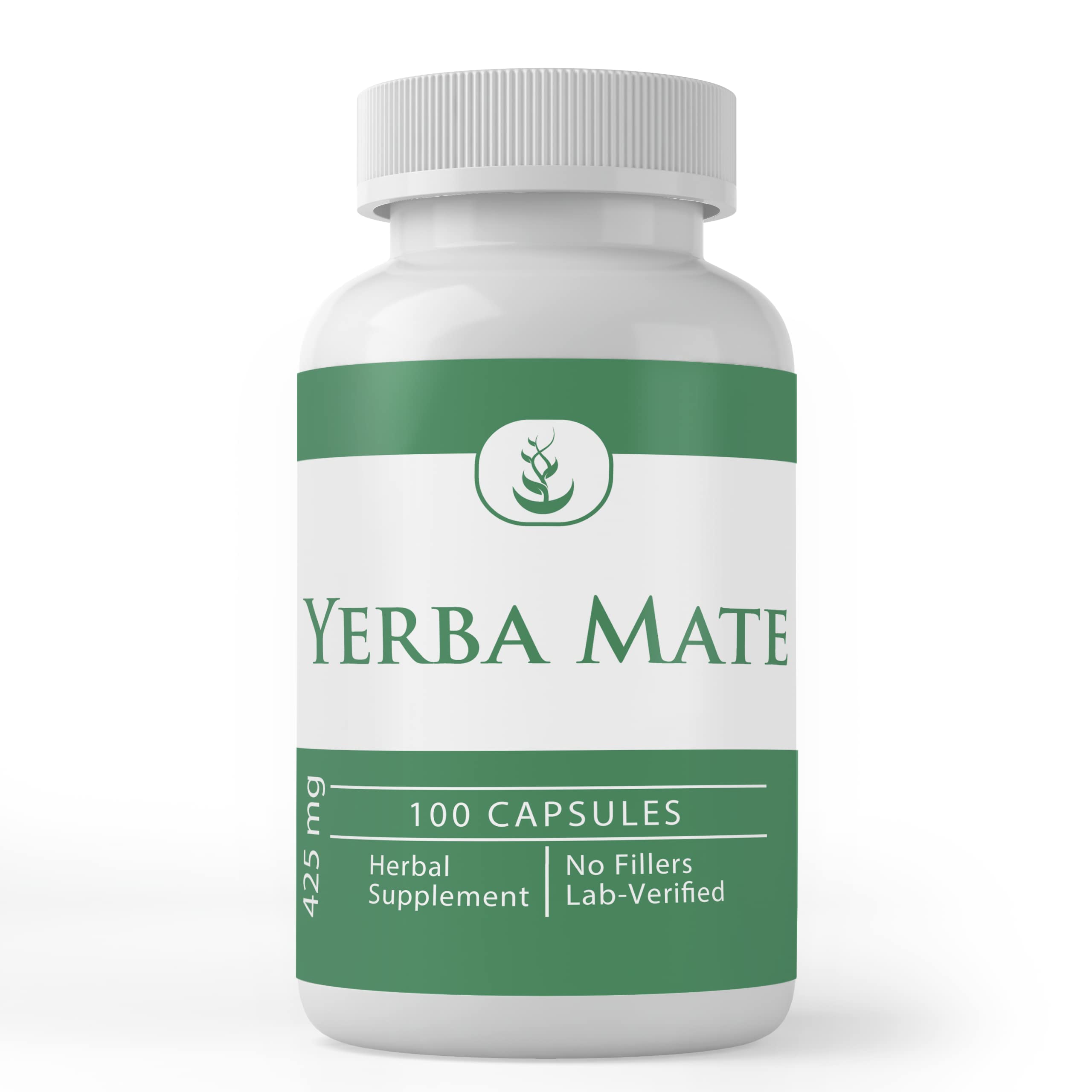 Pure Original Ingredients Yerba Mate capsules close-up showing a pure single-ingredient formula.