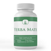 Pure Original Ingredients Yerba Mate capsules close-up showing a pure single-ingredient formula.