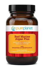 Pure Planet Red Marine Algae Plus bottle with capsules, may support a healthy immune system.