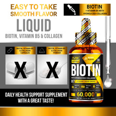 Dropper releasing Pure Research drops into a glass for easy, tasty supplementation