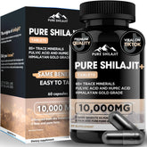 Pure Shilajit capsules bottle close-up showing purity and easy dosing for daily energy.