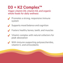 PURE SYNERGY Organic algae-derived D3 + K2 source supports bone health.