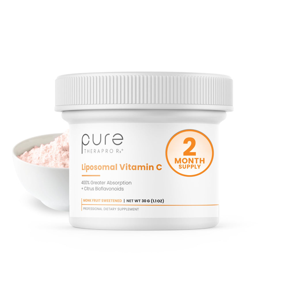 Pure Therapro Rx 100% Liposomal Vitamin C powder bottle may support immune function.