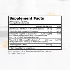 Pure Therapro Rx Methyl B Complete capsules for easy daily intake.