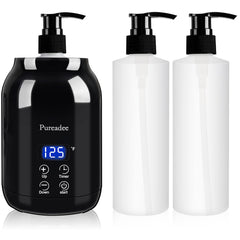 Pureadee massage oil warmer front view with dual dispensers for streamlined sessions