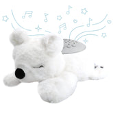 PureEnrichment PureBaby polar bear plush offers a cozy bedtime companion for calming routines.