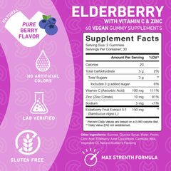 PUREFINITY Elderberry Gummies family scene suggesting kid-friendly daily supplement.
