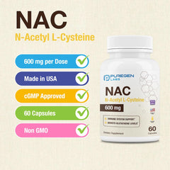 Puregen Labs NAC in daily-use setup suggests a morning routine.