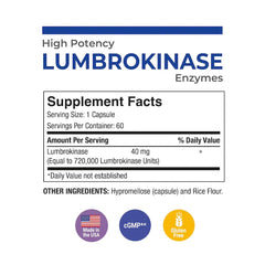 Close-up of Puregen Labs Lumbrokinase capsules in vegetarian form.