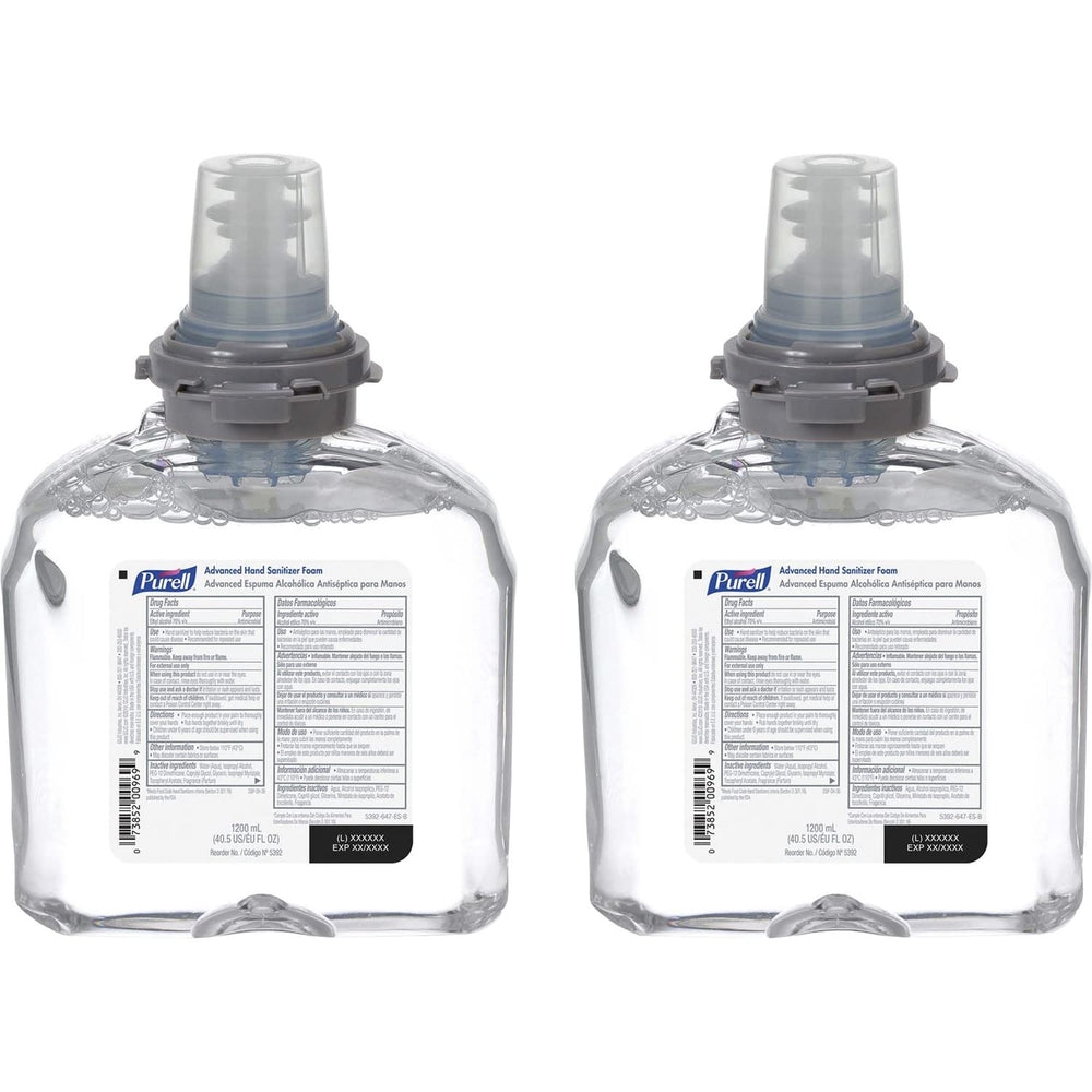Purell Advanced Hand Sanitizer Foam 1200 ml bottle for fast germ protection with skin care.
