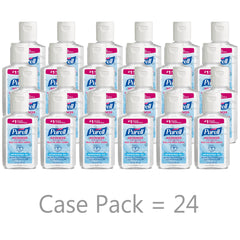 Purell Advanced Hand Sanitizer Refreshing Gel cap shown for quick one-handed use.
