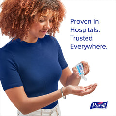 Purell Advanced Hand Sanitizer gel being applied on hands for quick cleansing