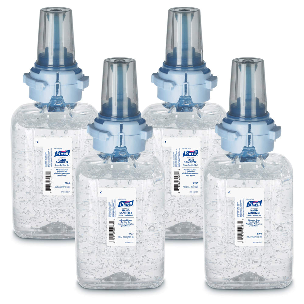 Purell Advanced 700 ml refill bottle, clear design for easy fill and monitoring