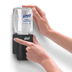 Purell ES1 refill snaps securely into the dispenser