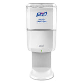 Purell ES8 dispenser white front view showing hands-free operation for cleanliness