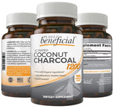 PURELY beneficial Activated Coconut Charcoal bottle supports digestive comfort.