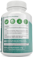 Purely Holistic Lithium Orotate 5mg allergen-free packaging for clean nutrition.
