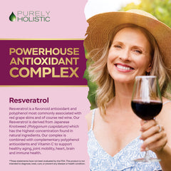 Purely Holistic Resveratrol capsules close-up in vegan form for daily use