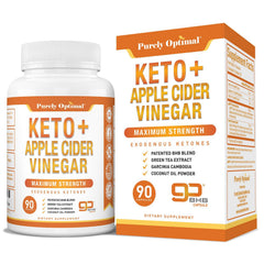 Purely Optimal Keto BHB ACV capsules bottle for ketosis support
