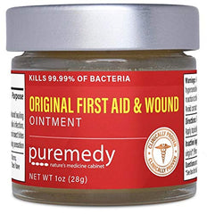 Puremedy Original Healing Ointment jar ready for home use and skin soothing.