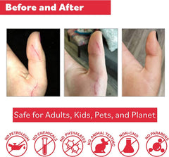 Label on Puremedy Original Healing Ointment highlights all-natural ingredients and safe formulation.