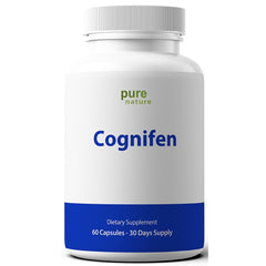 PureNature Plus Cognifen bottle showing capsules for daily memory support.