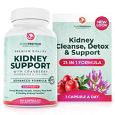 PurePremium Kidney Support bottle shows 60-day supply and daily capsule use