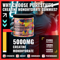 Serving image highlights three gummies per dose for simple daily performance support