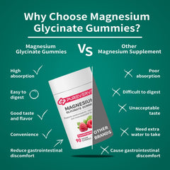 Pureverve magnesium glycinate gummies 90-count box shown for convenient daily intake.