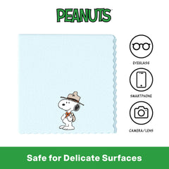 Purgenic Snoopy camera lens cloth safely cleans delicate lens surfaces.