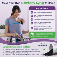 Purify Life dried elderberries closeup with deep purple color and aroma