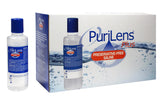 Purilens Plus preservative-free saline twelve-pack bottles for lens rinsing