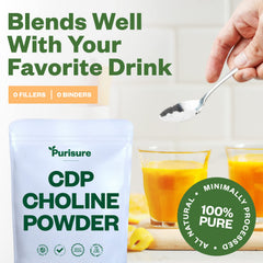 Purisure CDP Choline Powder canister seal ensuring freshness.