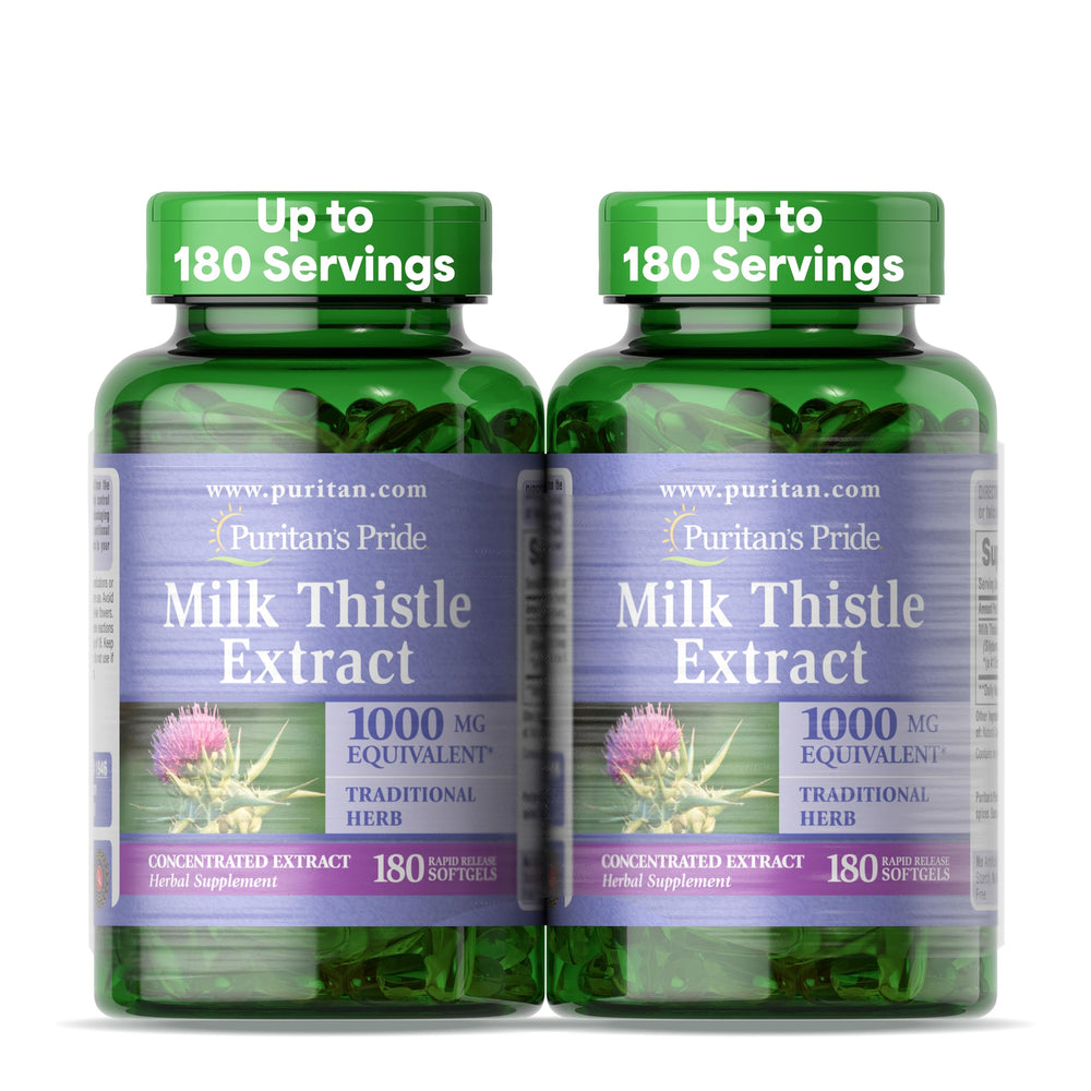 Puritan's Pride Milk Thistle bottle front for liver support
