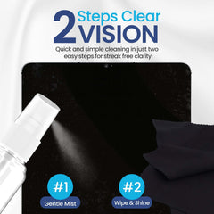 Purity microfiber cloths included for scratch-free dirt removal
