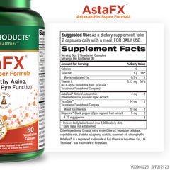 Purity Products AstaFX capsules closeup highlighting vegetarian formula